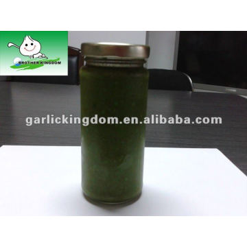 Frasco de vidrio de 250 g Pasta de chile verde de Jining Brother